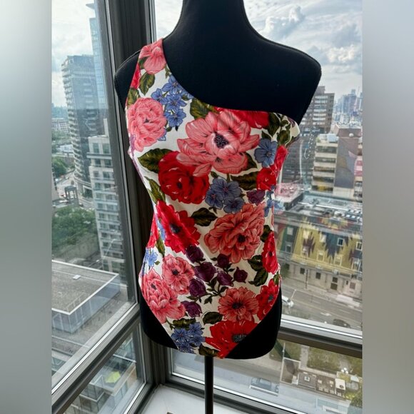 🆕 ZIMMERMANN 🧿 NWOT Poppy One-Shoulder Floral One Piece Bathing Suit - Sz 3 - Picture 4 of 16